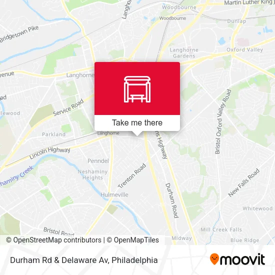 Durham Rd & Delaware Av map
