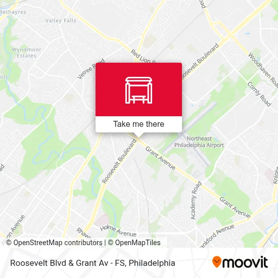 Roosevelt Blvd & Grant Av - FS map