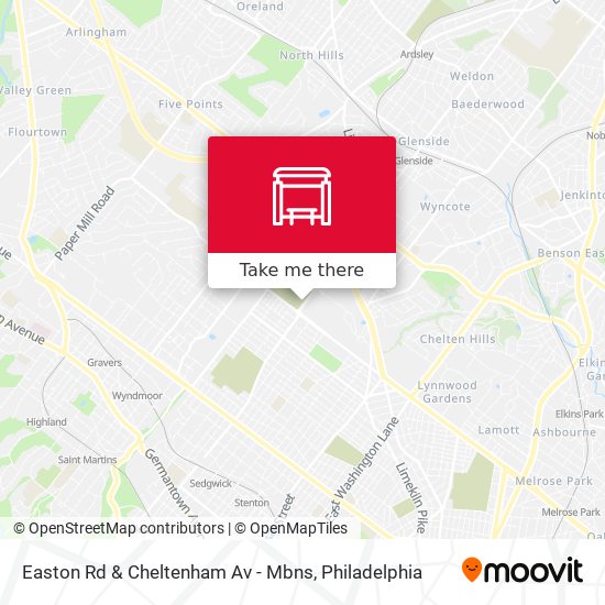 Mapa de Easton Rd & Cheltenham Av - Mbns