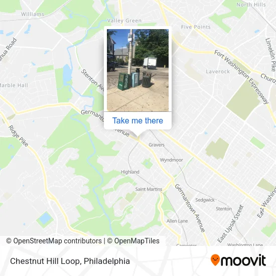 Mapa de Chestnut Hill Loop