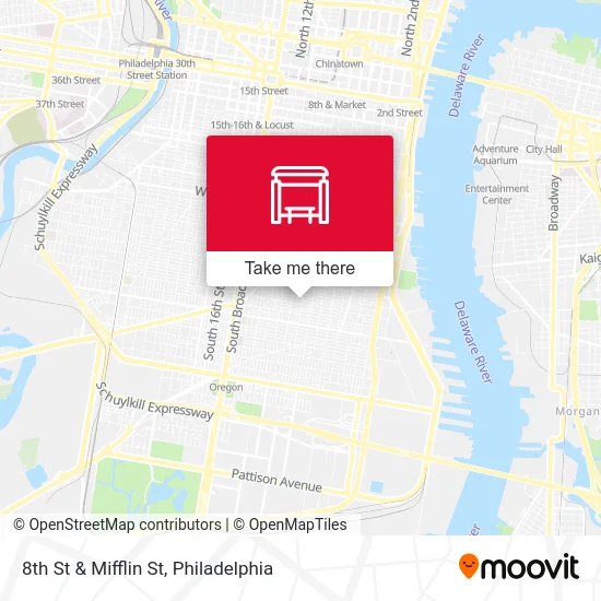 8th St & Mifflin St map