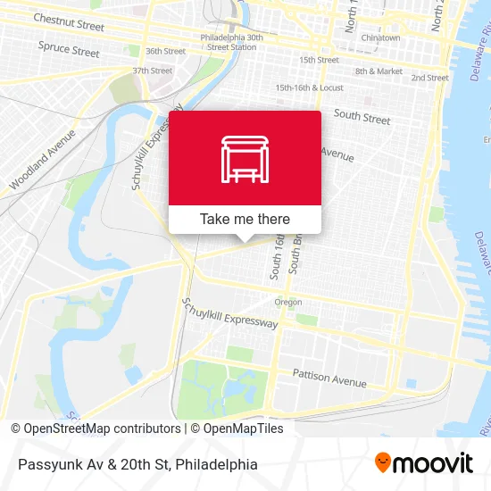 Passyunk Av & 20th St map