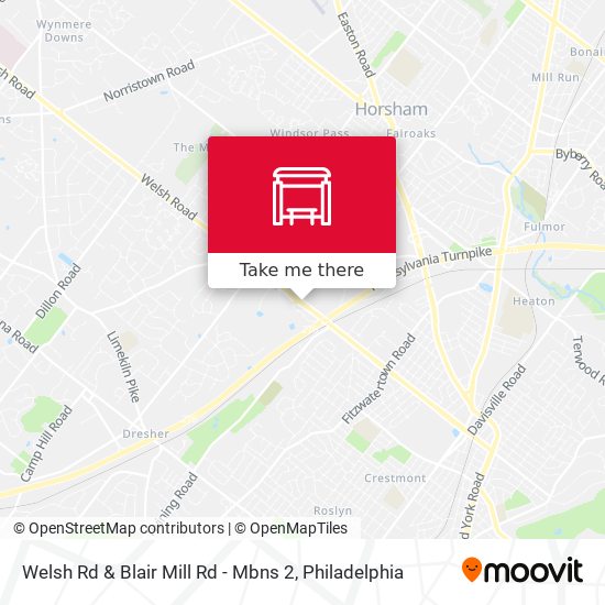 Mapa de Welsh Rd & Blair Mill Rd - Mbns 2