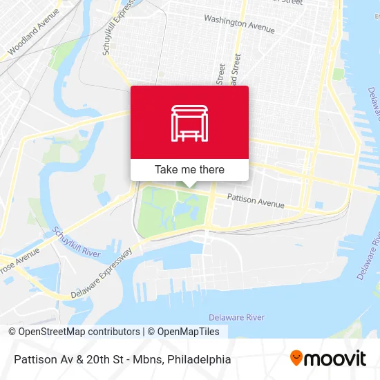 Pattison Av & 20th St - Mbns map
