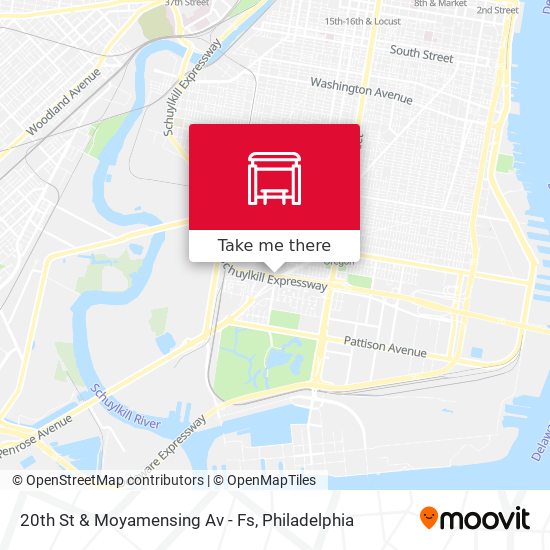 Mapa de 20th St & Moyamensing Av - Fs