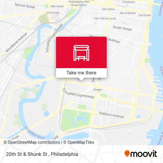 20th St & Shunk St map