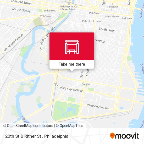 20th St & Ritner St map