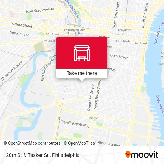 20th St & Tasker St map