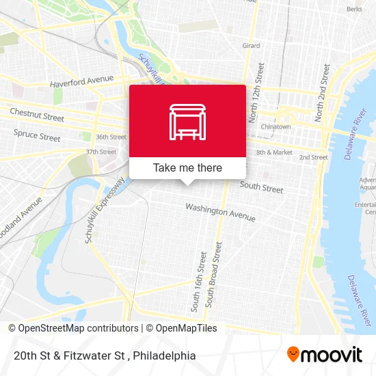 20th St & Fitzwater St map