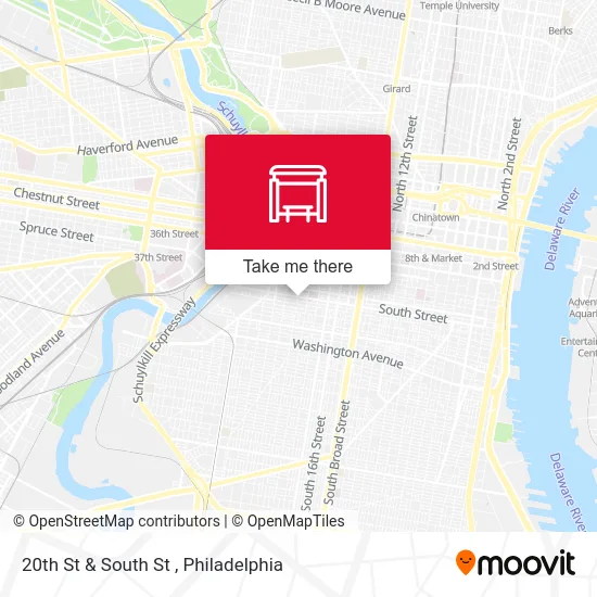 20th St & South St map