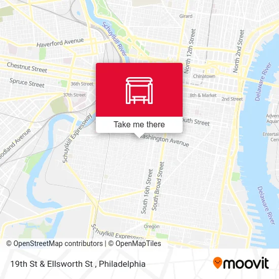 19th St & Ellsworth St map