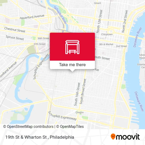 19th St & Wharton St map