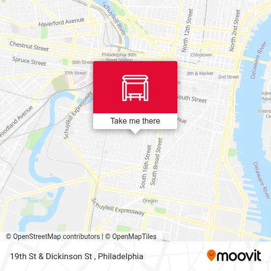 19th St & Dickinson St map