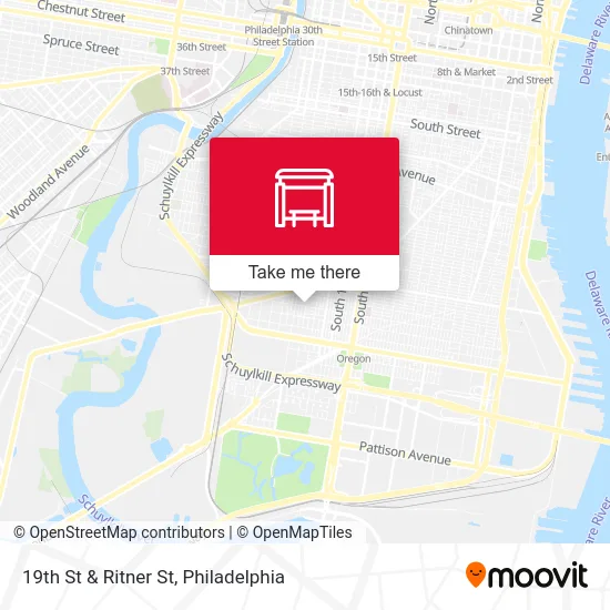 19th St & Ritner St map