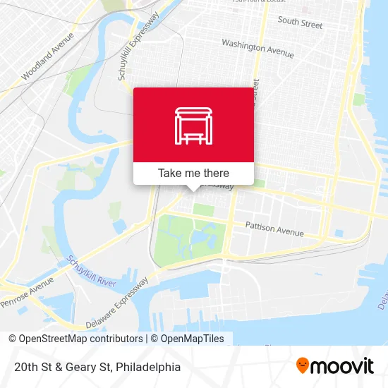 20th St & Geary St map