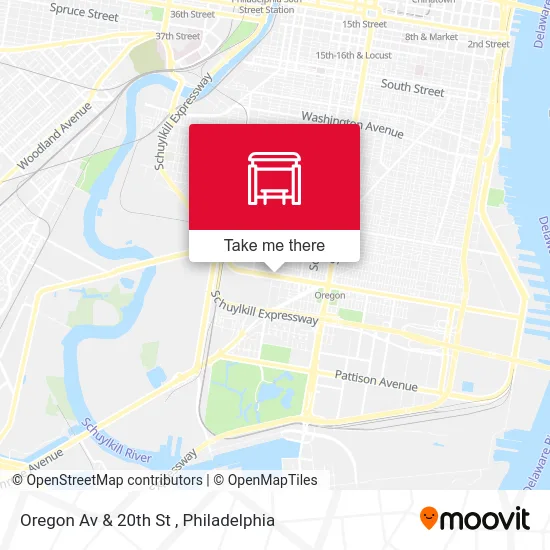 Oregon Av & 20th St map