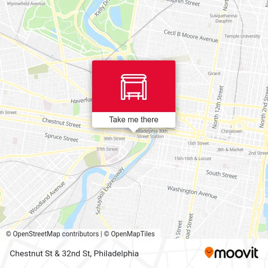 Chestnut St & 32nd St map