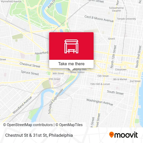 Chestnut St & 31st St map