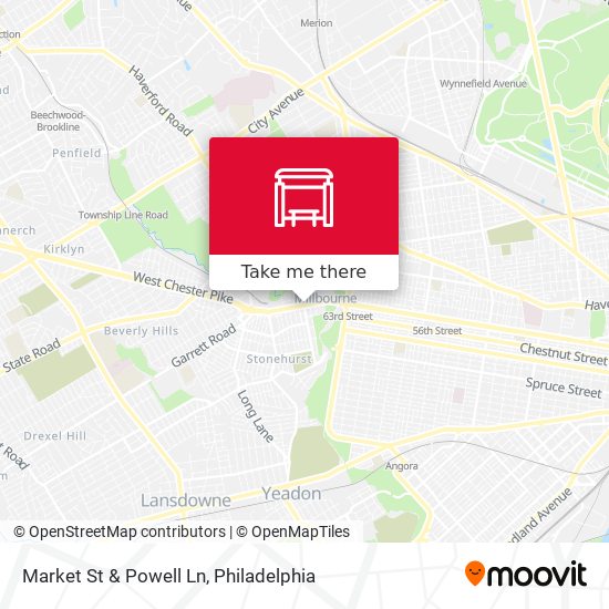 Market St & Powell Ln map