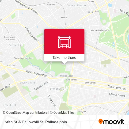 66th St & Callowhill St map