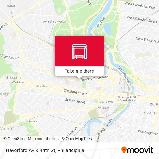 Haverford Av & 44th St map