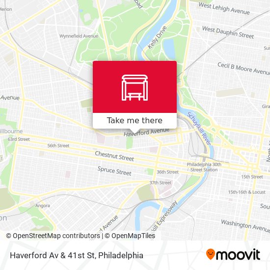 Haverford Av & 41st St map
