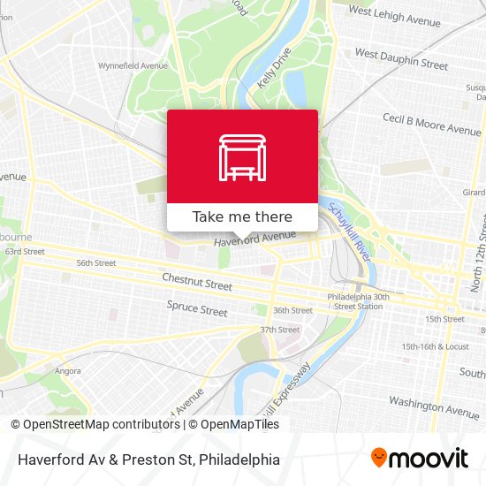 Haverford Av & Preston St map