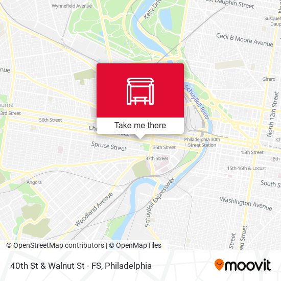 Mapa de 40th St & Walnut St - FS