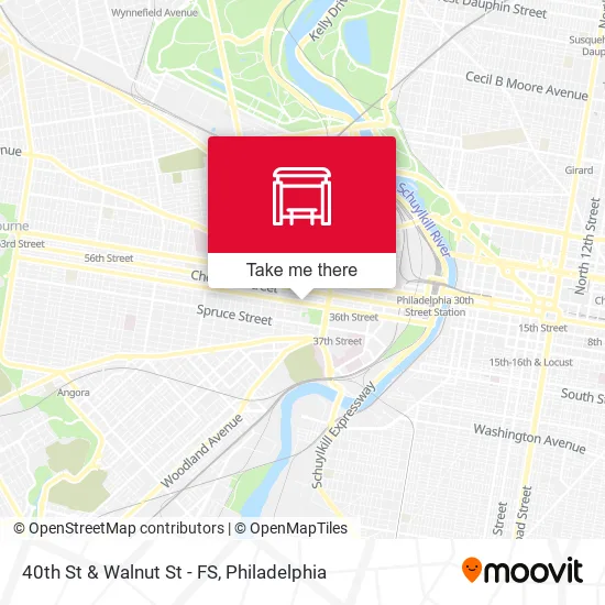40th St & Walnut St - FS map