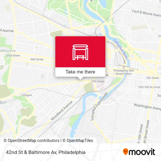42nd St & Baltimore Av map