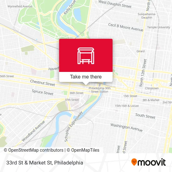 33rd St & Market St map