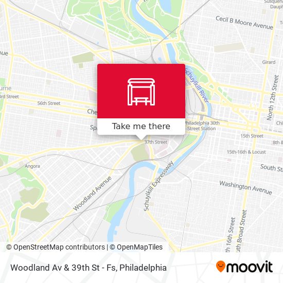 Woodland Av & 39th St - Fs map