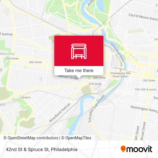 42nd St & Spruce St map