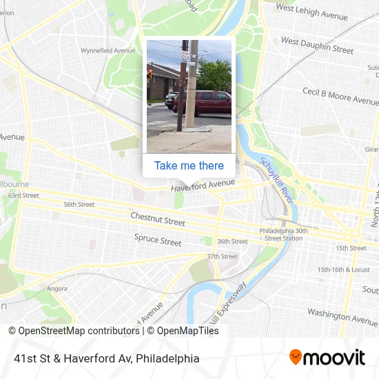 41st St & Haverford Av map