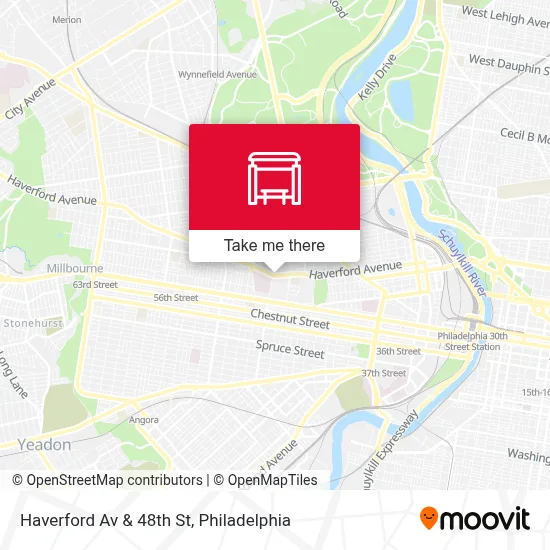 Haverford Av & 48th St map