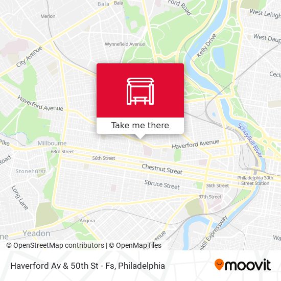 Haverford Av & 50th St - Fs map