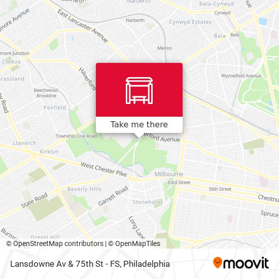 Mapa de Lansdowne Av & 75th St - FS