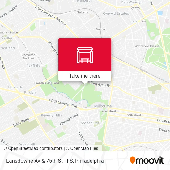 Lansdowne Av & 75th St - FS map