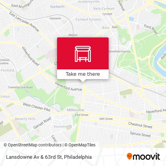 Lansdowne Av & 63rd St map