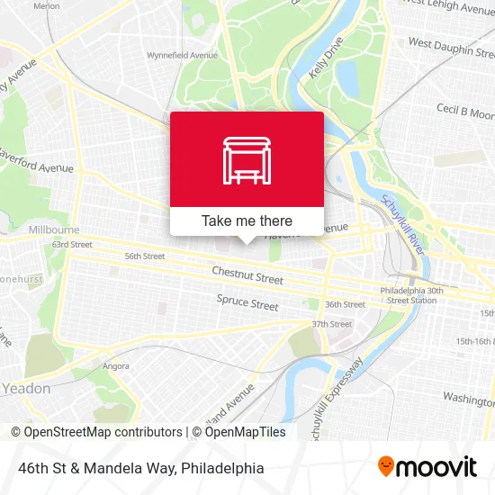 46th St & Mandela Way map