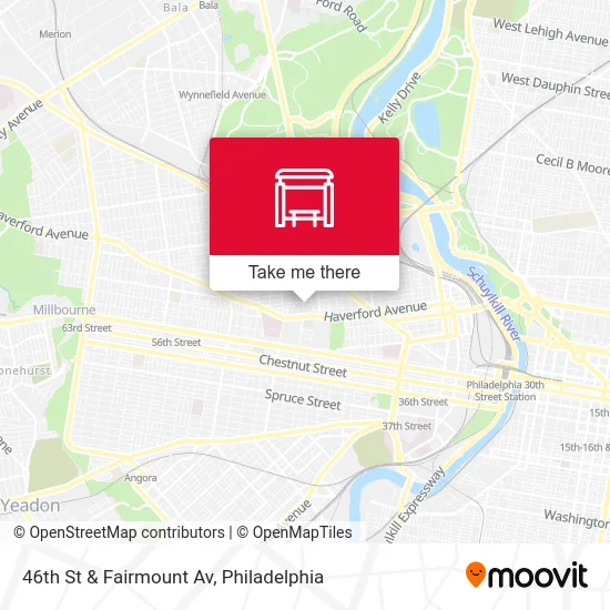 46th St & Fairmount Av map