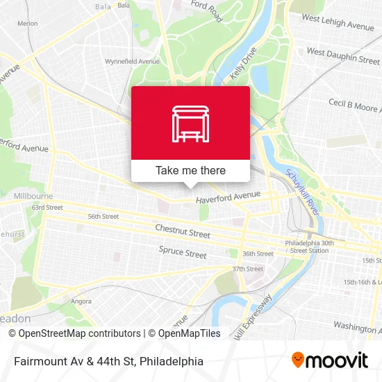 Fairmount Av & 44th St map