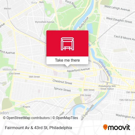 Fairmount Av & 43rd St map