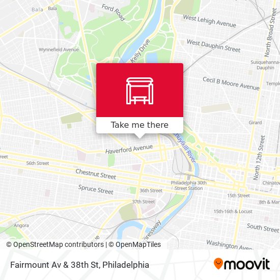 Mapa de Fairmount Av & 38th St