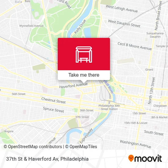 37th St & Haverford Av map