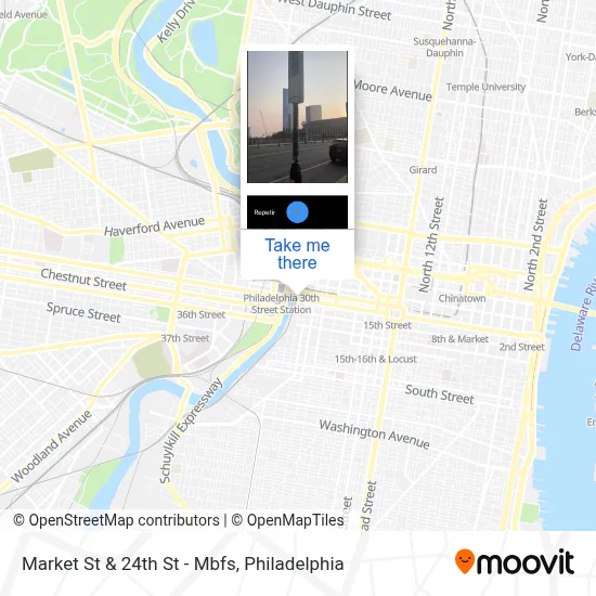 Market St & 24th St - Mbfs map
