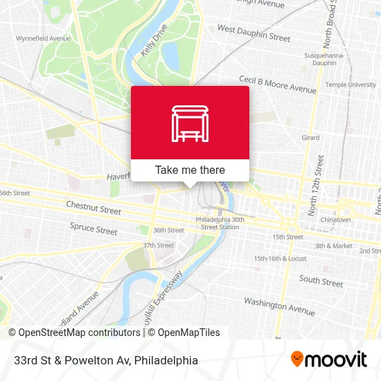 33rd St & Powelton Av map