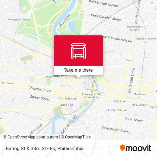 Baring St & 33rd St - Fs map