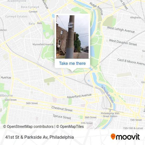 41st St & Parkside Av map