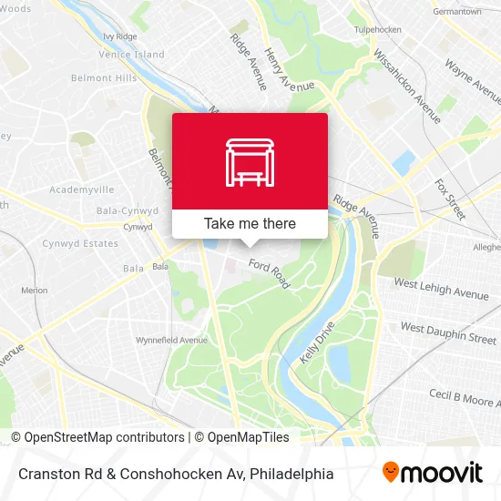 Cranston Rd & Conshohocken Av map